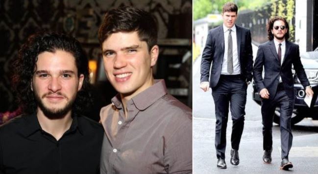 Deborah Jane Catesby's sons, Kit Harington and John Harington.
